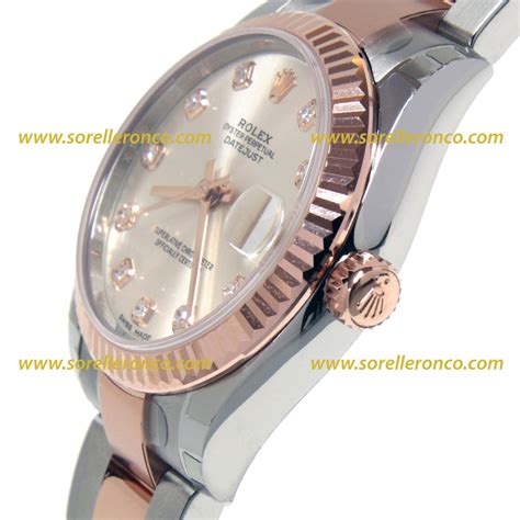sito rolex oyster donna acciaio e oro rosa 31mm